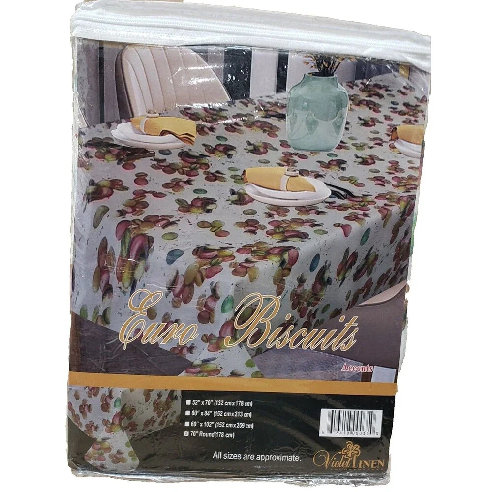 Printed Fabric Tablecloth, 70